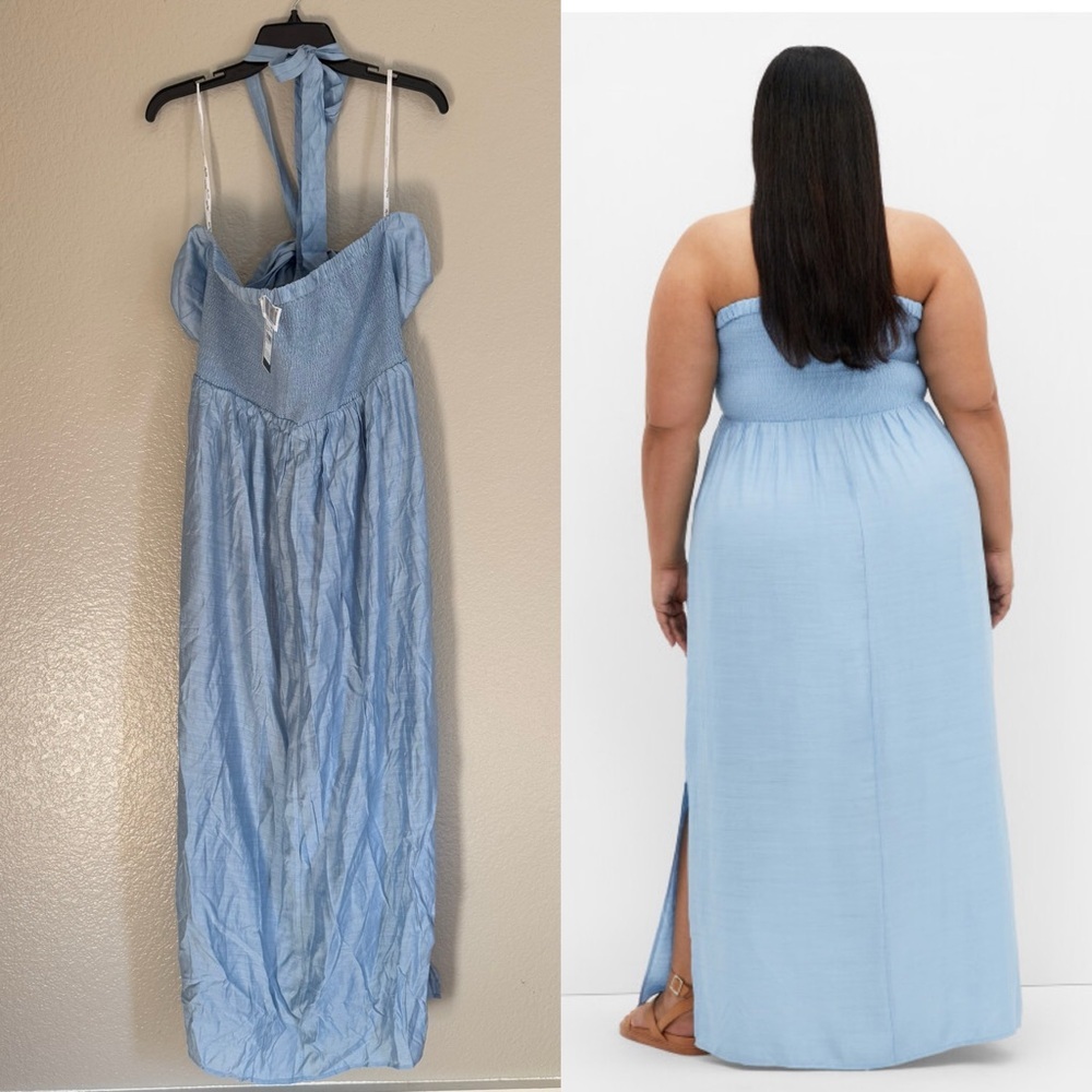 City Chic Peta Serene Maxi Dress baby blue - Picture 3 of 6